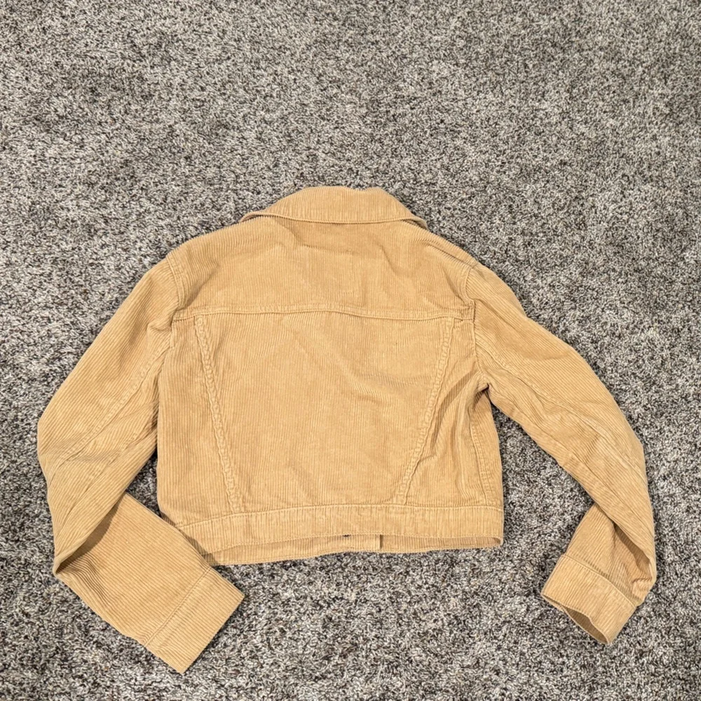 Hollister Tan Corduroy Crop Jacket —FAST SHIP - Picture 4 of 7